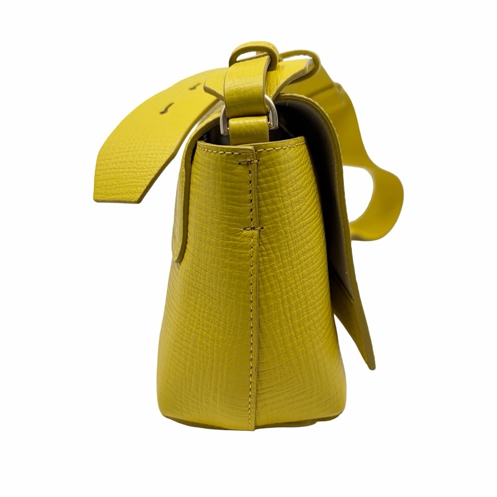 Anya Hindmarch Mortimer Cross-body Crosshatch Calf Leather in Taxi Yellow, NWT - Picture 6 of 14